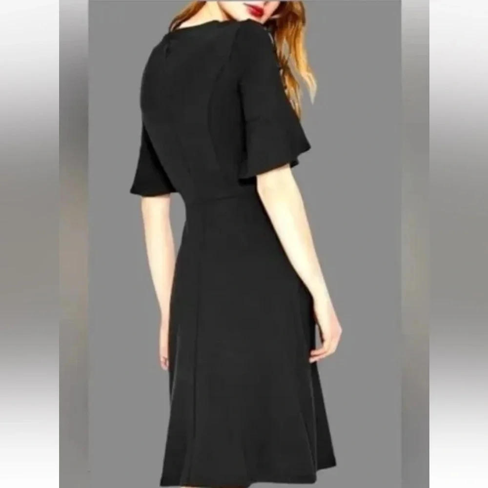 Boden Alexis Jersey Flutter Sleeve Dress 12L - Picture 2 of 14